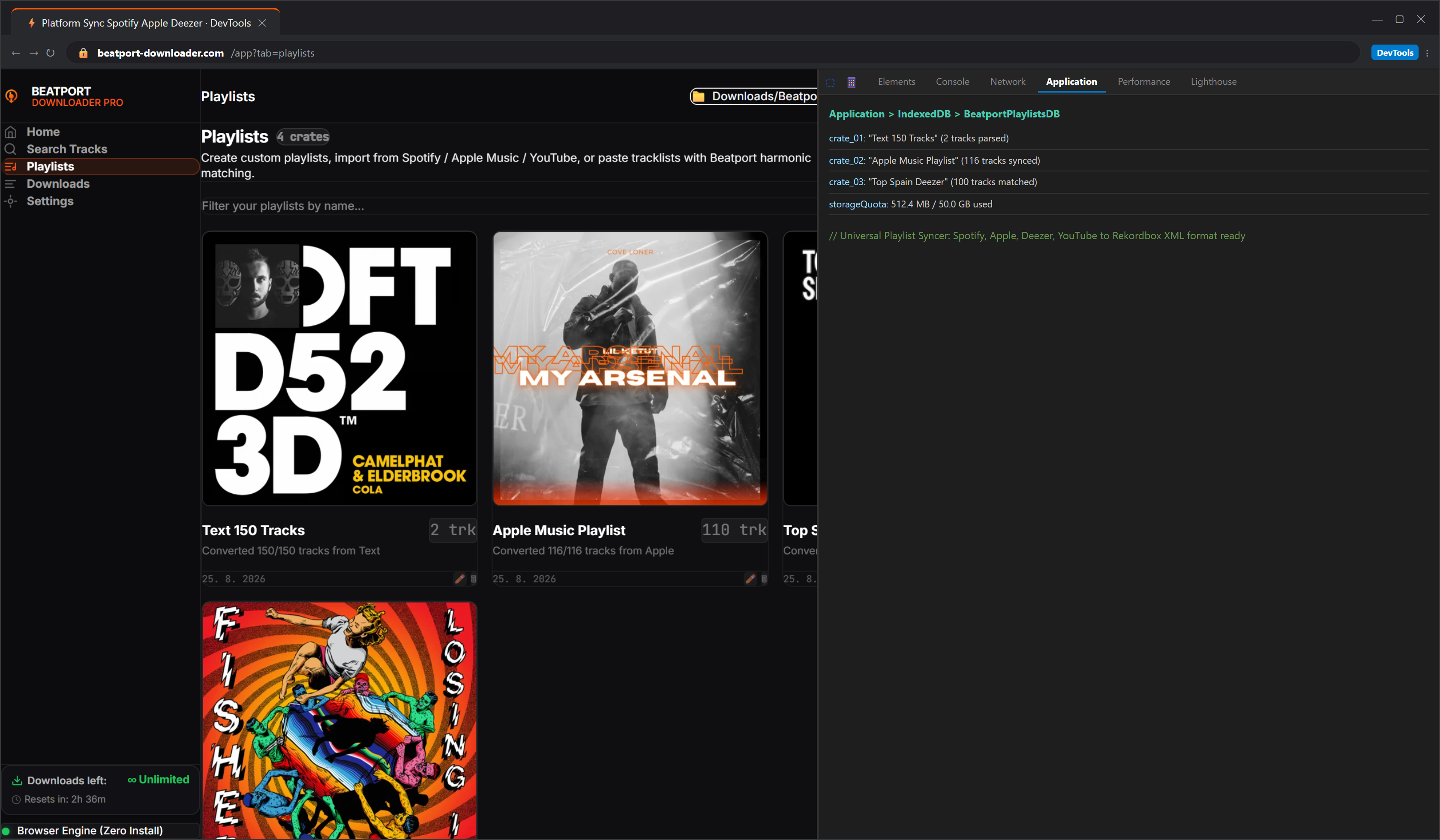 Universal Streaming Playlist Matcher Converting Playlists to Beatport Lossless Releases